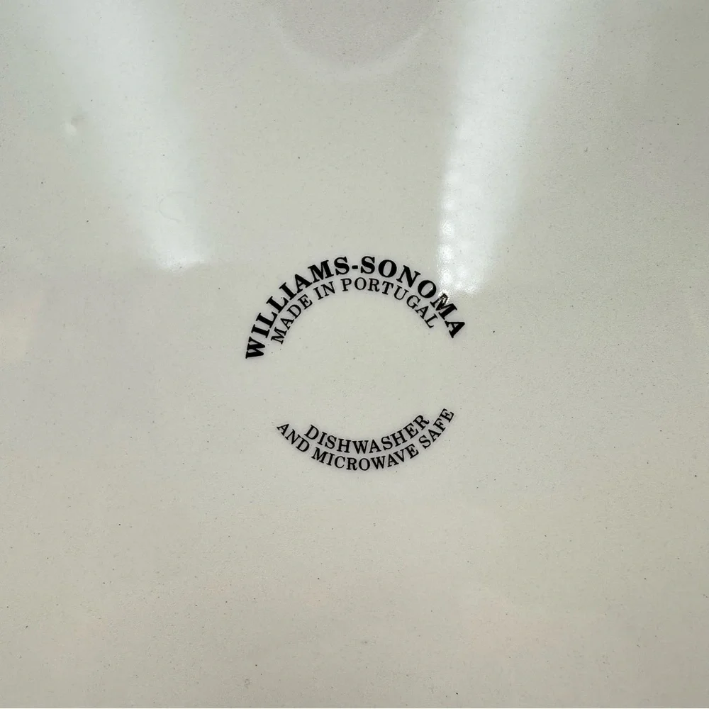 Williams Sonoma Pasta Bowl Liguria Pattern Olive Branches Glossy 2 Small Chips
